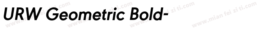 URW Geometric Bold字体转换
